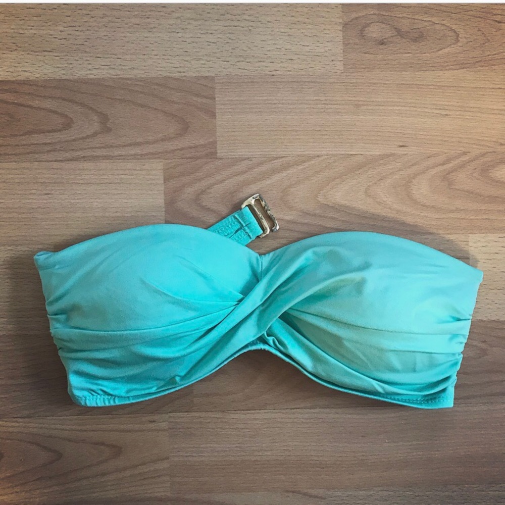 Mint strapless bikini top